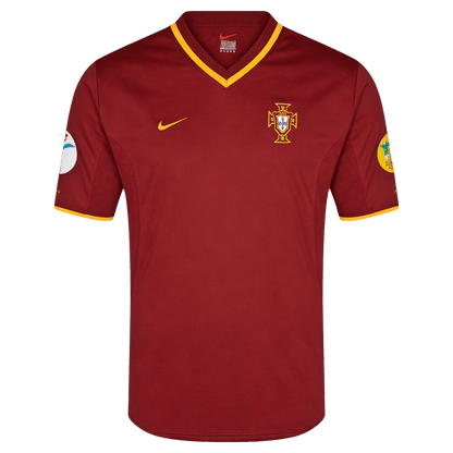 Retro Portugal Mens Home Soccer Jersey 2000 Red