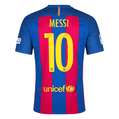 Retro MESSI #10 Barcelona Mens Home Soccer Jersey 2016/17 Red&Blue