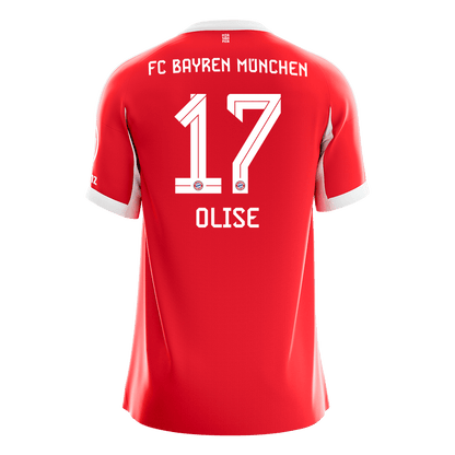 OLISE #17 Bayern Munich Mens Home Soccer Jersey 2025/26 Red [PREMIUM]