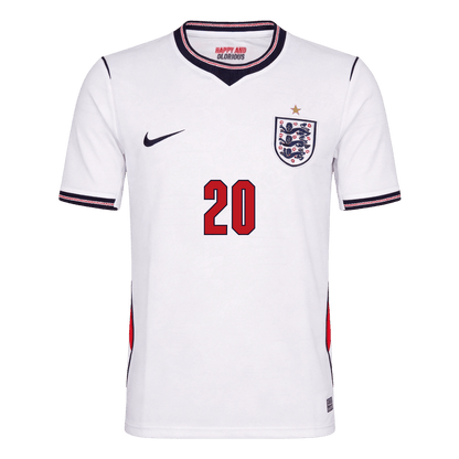 PALMER #20 England Mens Home Soccer Jersey World Cup 2026 White