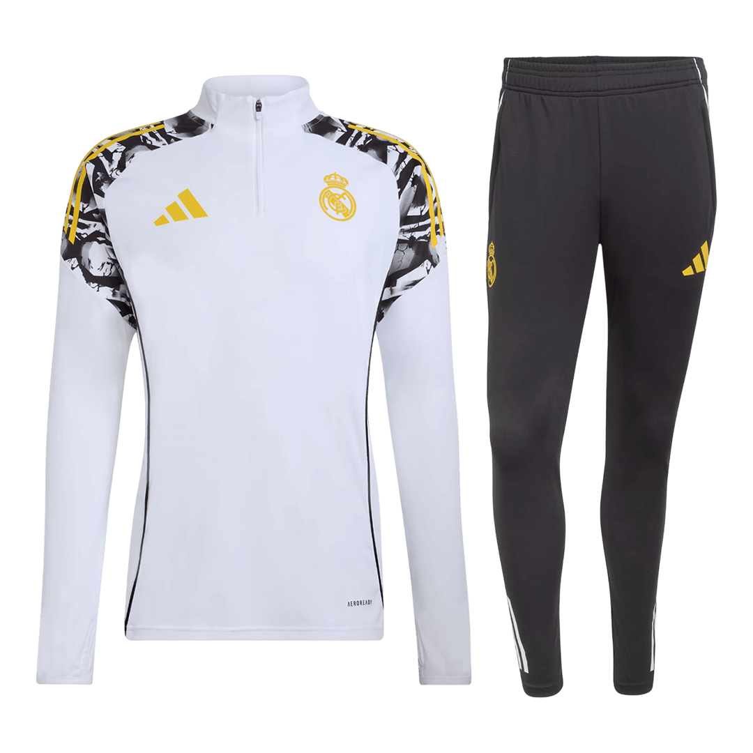Real Madrid Mens Training Tracksuit Kit 2025/26 White