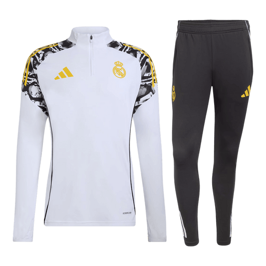 Real Madrid Mens Training Tracksuit Kit 2025/26 White
