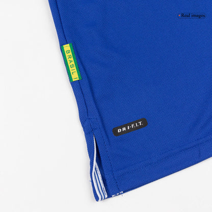 Retro Brazil Mens Away Soccer Jersey 1998 Blue