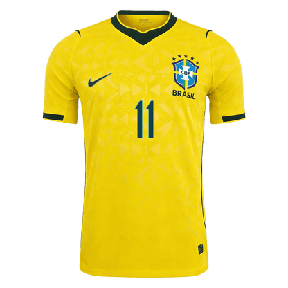 RAPHINHA #11 Brazil Mens Home Soccer Jersey World Cup 2026 Yellow - Player Version