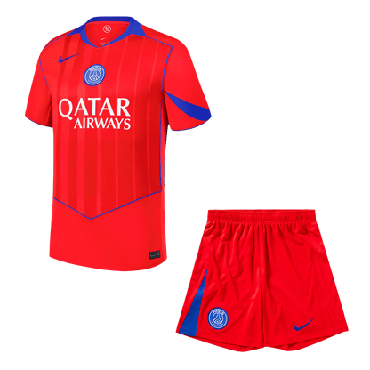 PSG Mens Third Away Soccer Kit 2025/26 Red