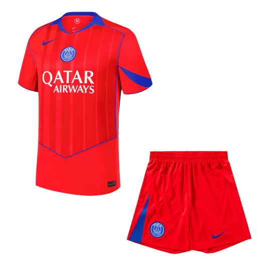 PSG Mens Third Away Soccer Kit 2025/26 Red