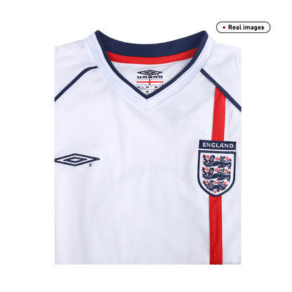 Retro SCHOLES #8 England Mens Home Soccer Jersey 2002 White