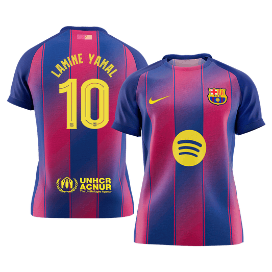 LAMINE YAMAL #10 Barcelona Mens Home Soccer Jersey UCL 2025/26 Red&Blue [PREMIUM]