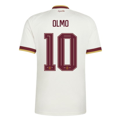 OLMO #10 Spain Mens Away Soccer Jersey World Cup 2026 White