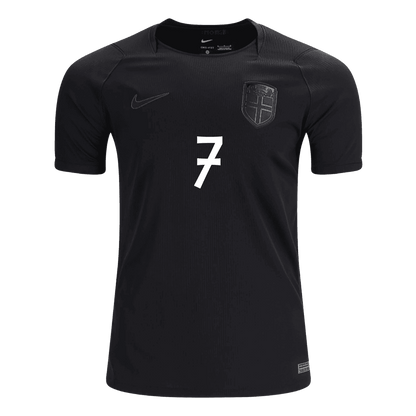 SØRLOTH #7 Norway Mens Away Soccer Jersey World Cup 2026 Black