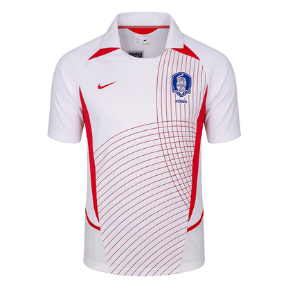 Retro South Korea Mens Away Soccer Jersey 2002 White