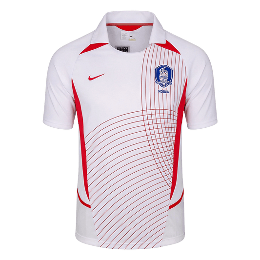 Retro South Korea Mens Away Soccer Jersey 2002 White