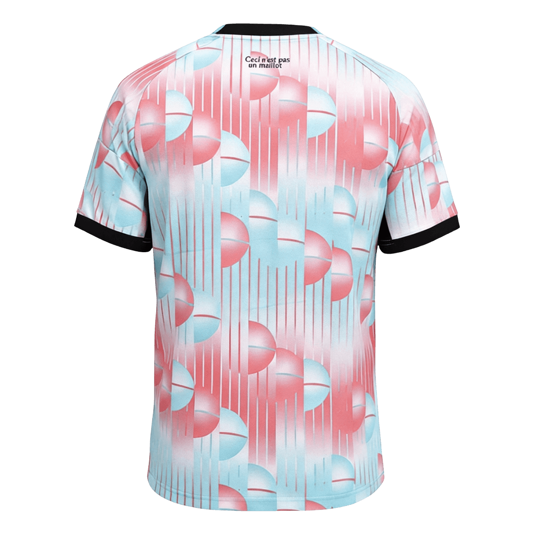 Belgium Mens Away Soccer Jersey World Cup 2026 Blue&Pink