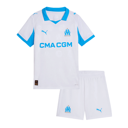 Marseille Kids Home Soccer Kit 2025/26 White