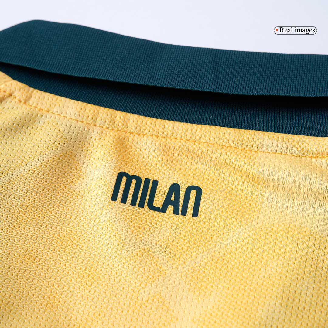 AC Milan Mens Third Away Soccer Kit 2025/26 Yellow