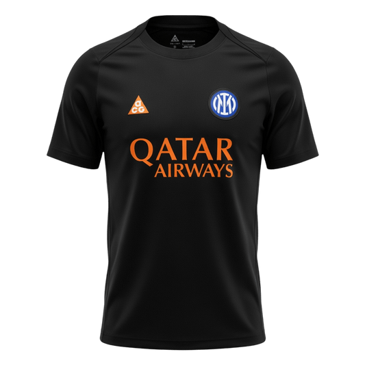 Inter Milan Mens Pre-Match Soccer Jersey 2025/26 Black