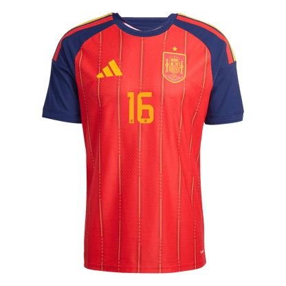 RODRIGO #16 Spain Mens Home Soccer Jersey World Cup 2026 Red - Player Version
