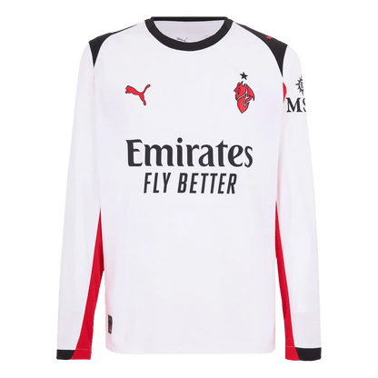 AC Milan Mens Away Long Sleeve Soccer Jersey 2025/26 White