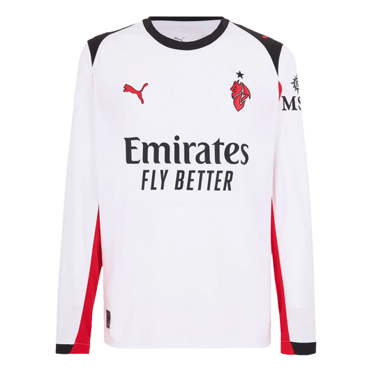 AC Milan Mens Away Long Sleeve Soccer Jersey 2025/26 White