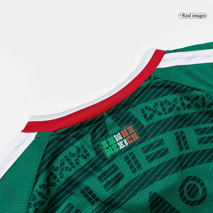 Mexico Mens Home Long Sleeve Soccer Jersey World Cup 2026 Green