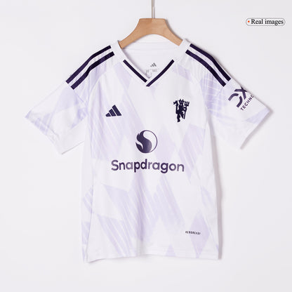 Manchester United Kids Away Soccer Full Set 2025/26 White