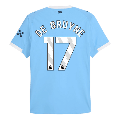 DE BRUYNE #17 Manchester City Mens Home Soccer Jersey 2025/26 Blue - Player Version