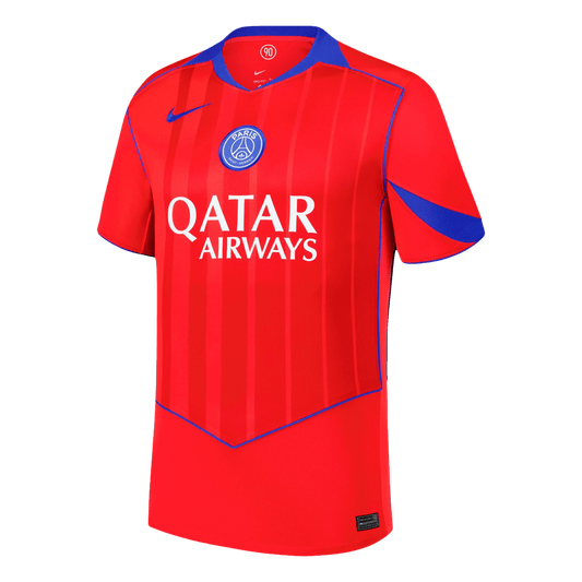 PSG Mens Third Away Soccer Jersey 2025/26 Red