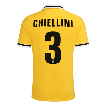 Retro CHIELLINI #3 Juventus Mens Away Soccer Jersey 2013/14 Yellow