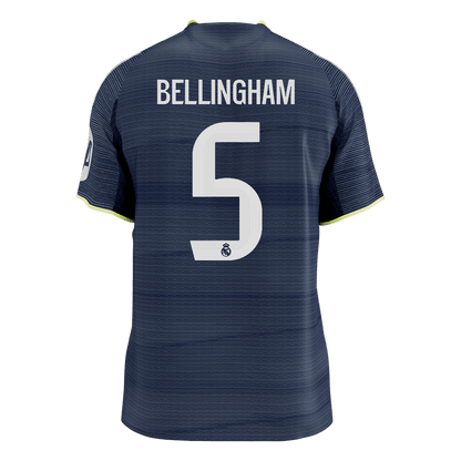 BELLINGHAM #5 Real Madrid Mens Away Soccer Jersey 2025/26 Navy - Player Version [PREMIUM]
