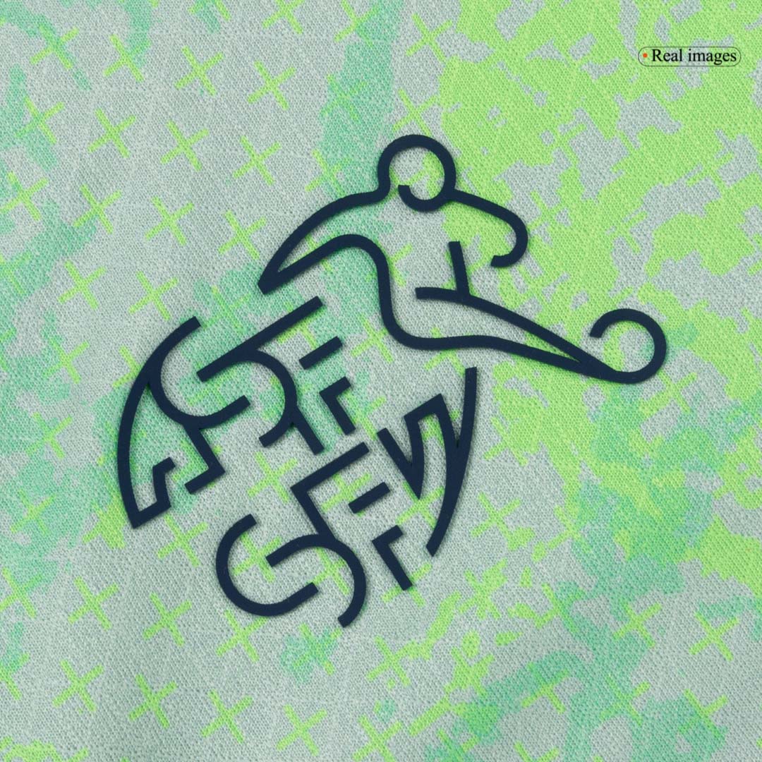Switzerland Mens Away Soccer Jersey World Cup 2026 Green - Player Version