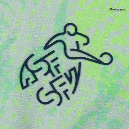 AKANJI #5 Switzerland Mens Away Soccer Jersey World Cup 2026 Green - Player Version