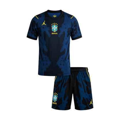 Brazil Kids Away Soccer Kit World Cup 2026 Navy