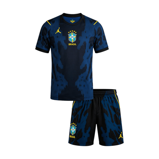 Brazil Kids Away Soccer Kit World Cup 2026 Navy