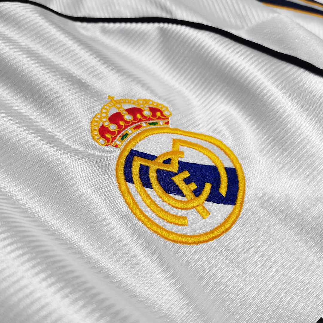 Retro Real Madrid Mens Home Soccer Jersey 1999/00 White