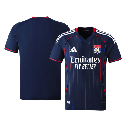 Olympique Lyonnais Mens Away Soccer Jersey 2025/26 Navy - Player Version