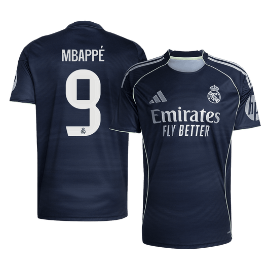 MBAPPÉ #9 Real Madrid Mens Away Soccer Jersey 2025/26 Navy [PREMIUM]