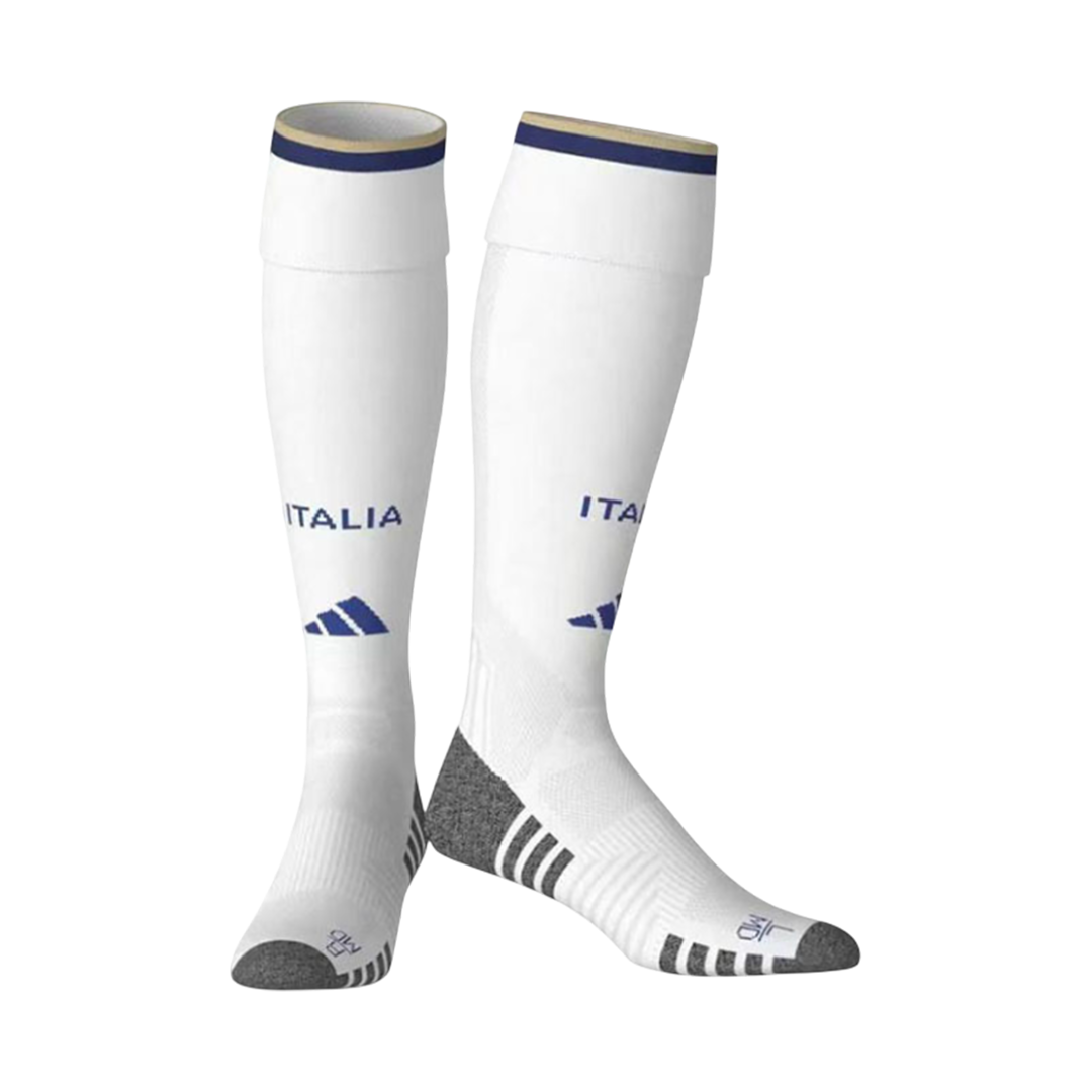 Italy Kids Home Soccer Socks World Cup 2026 White [PREMIUM]
