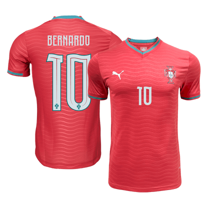 BERNARDO #10 Portugal Mens Home Soccer Jersey World Cup 2026 Red - Player Version