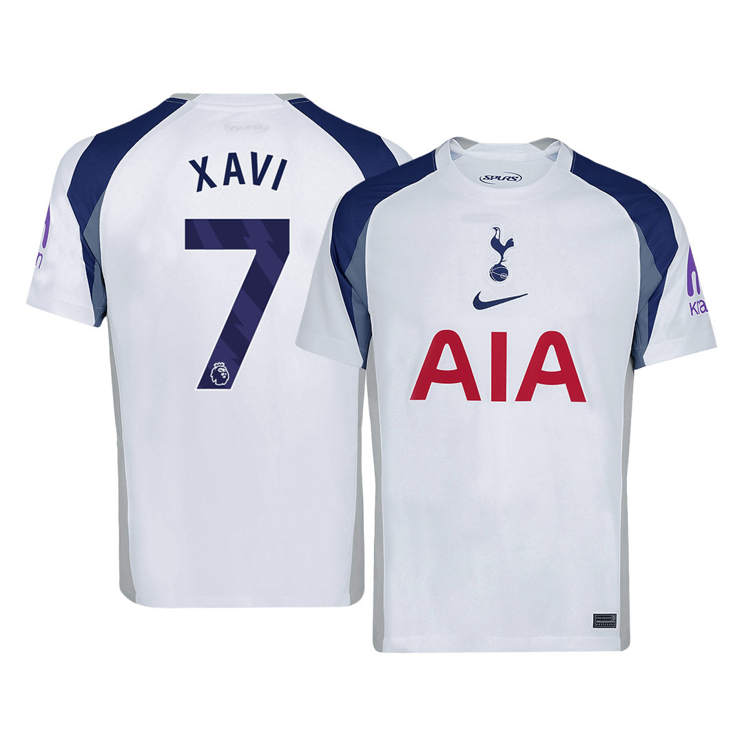 XAVI #7 Tottenham Hotspur Mens Home Soccer Jersey 2025/26 White