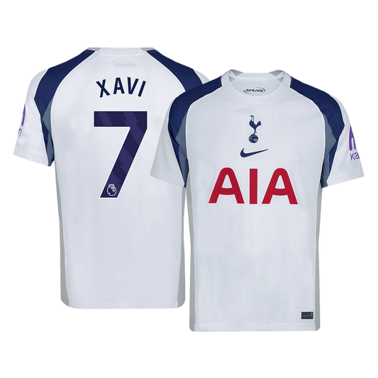 XAVI #7 Tottenham Hotspur Mens Home Soccer Jersey 2025/26 White