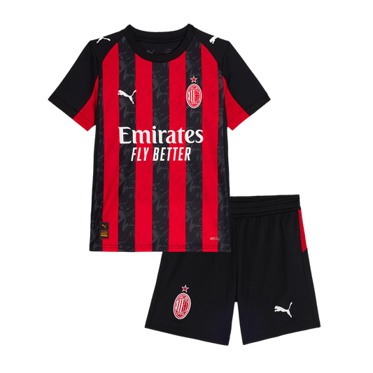 AC Milan Kids Home Soccer Kit 2025/26 Red&Black