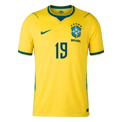 ENDRICK #19 Brazil Mens Home Soccer Jersey World Cup 2026 Yellow