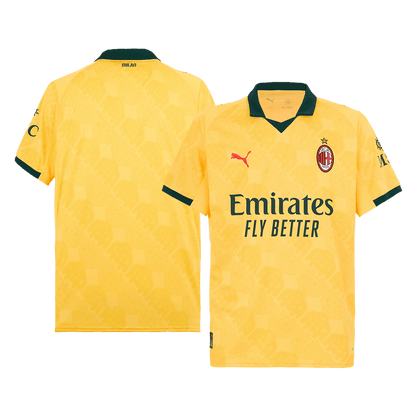 AC Milan Mens Third Away Soccer Jersey 2025/26 Yellow