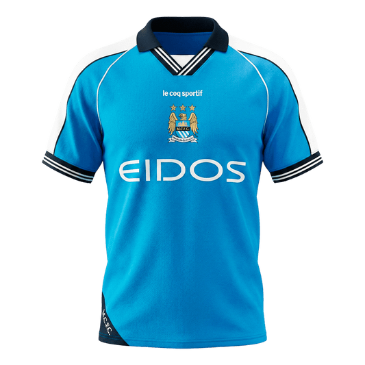 Retro Manchester City Mens Home Soccer Jersey 1999/01 Blue