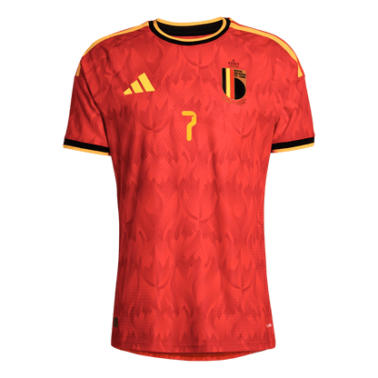 DE BRUYNE #7 Belgium Mens Home Soccer Jersey World Cup 2026 Red - Player Version