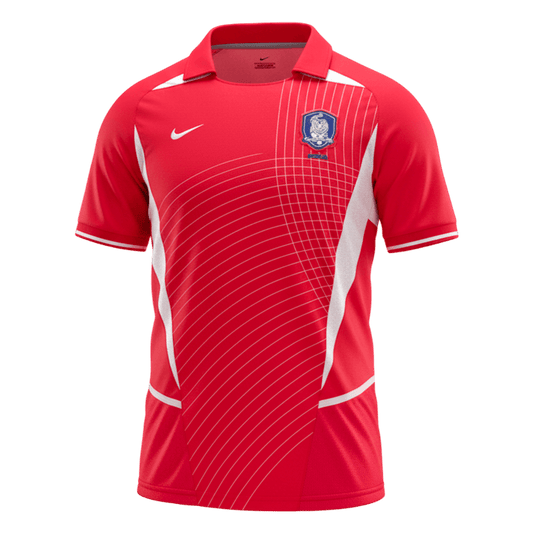 Retro South Korea Mens Home Soccer Jersey 2002 Red