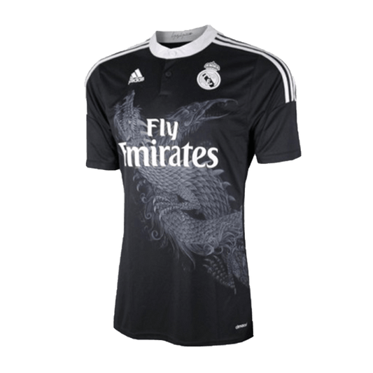 Retro Real Madrid Mens Away Soccer Jersey 2014/15 Black