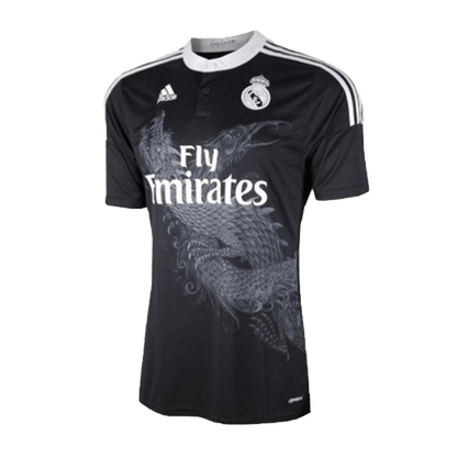Retro BALE #11 Real Madrid Mens Third Away Soccer Jersey 2014/15 Black