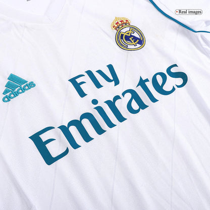 Retro SERGIO RAMOS #4 Real Madrid Mens Home Soccer Jersey 2017/18 White