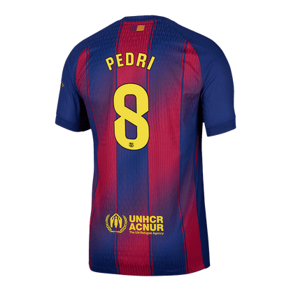 PEDRI #8 Barcelona Mens Home Soccer Jersey 2025/26 Red&Blue - Player Version